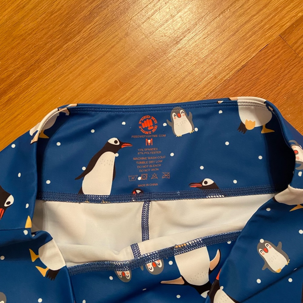 Feed Me Fight Me Penguin Shorties, Size M View 6